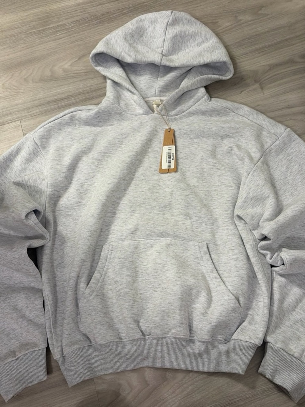 SKIMS Light Gray Hooded Sweatshirt